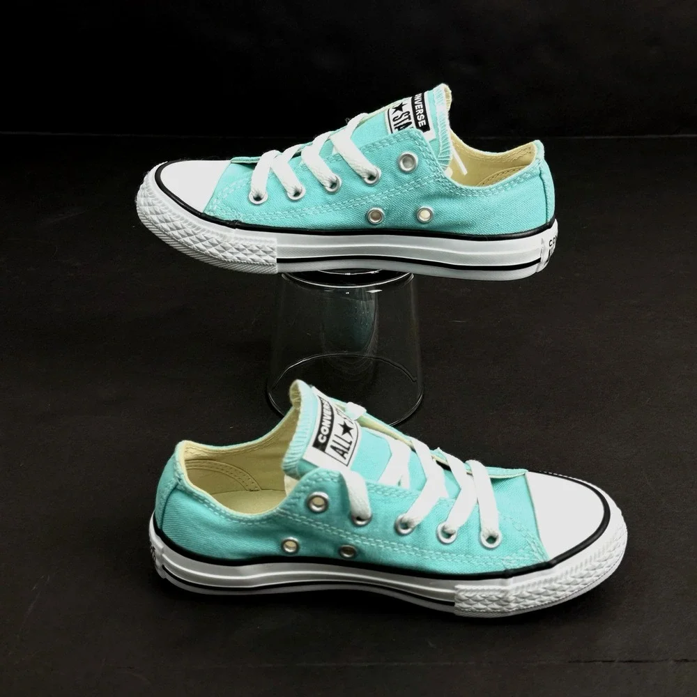 Converse All Star Ox Sneaker Shoe Kid US 12 Aqua Blue Low Top Canvas Lace Up